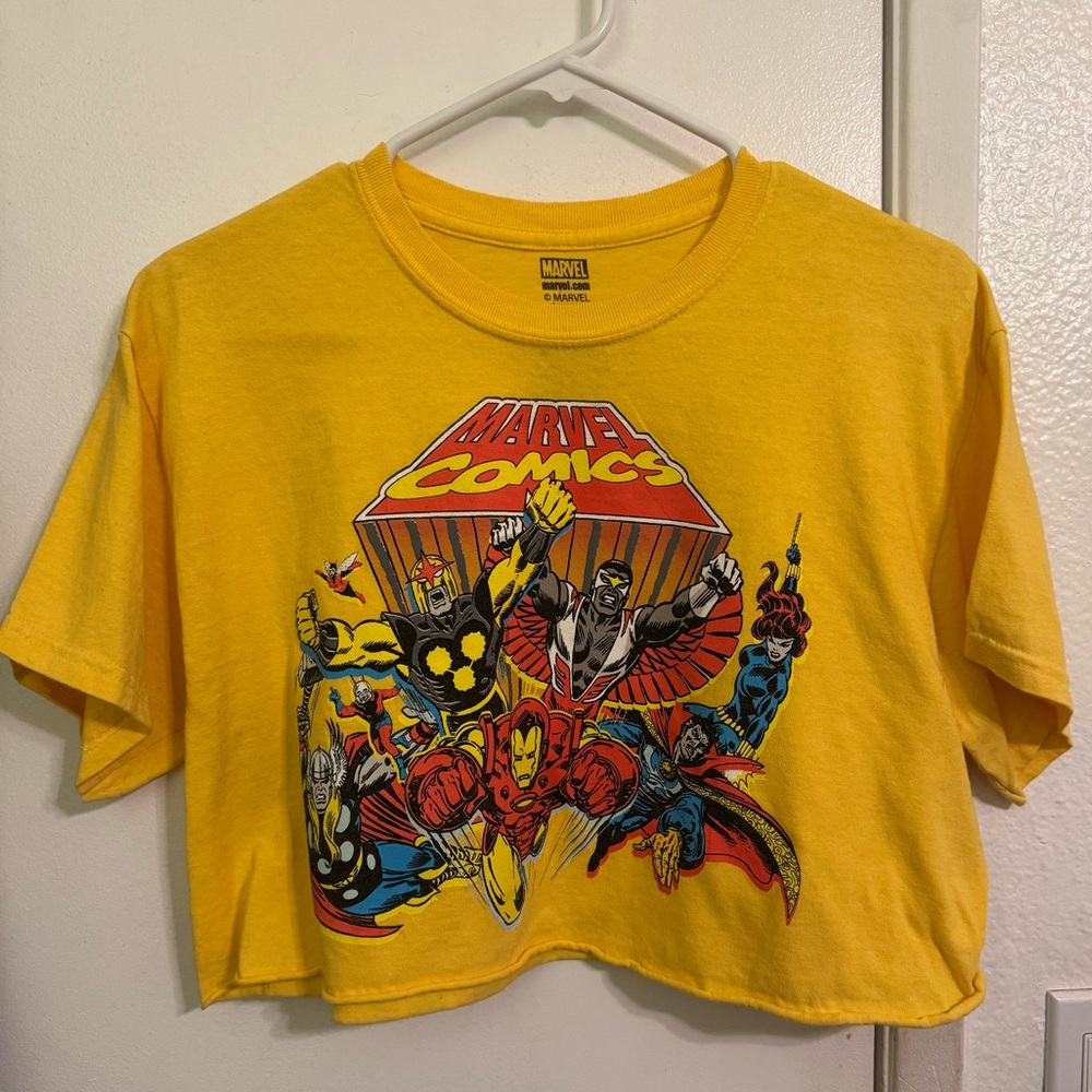 Marvel Yellow Crop Top